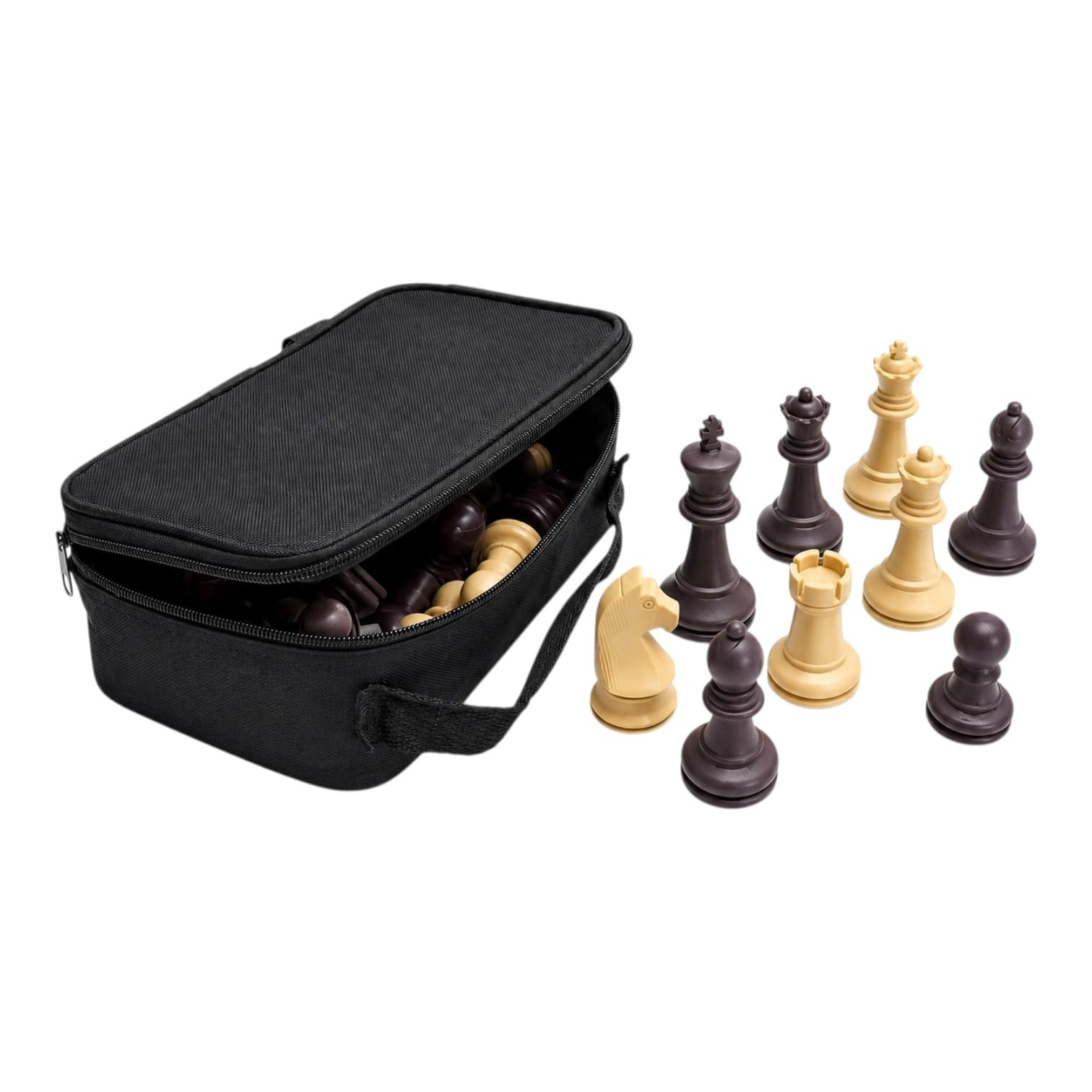 Set Ajedrez Chess Classic Doble Dama Ligero Café Beige - Imagen 2