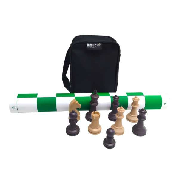 Set Ajedrez Chess Classic Doble Dama Ligero Café Beige